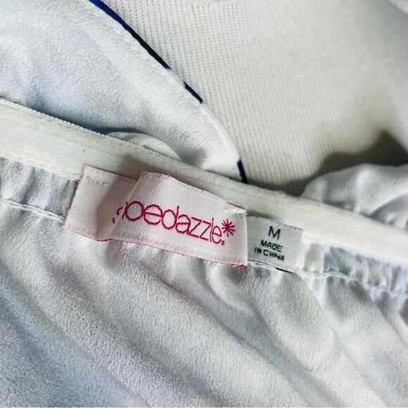 NWT Shoedazzle Abstract Print Off Shoulder Romper - Medium - Picture 9 of 11